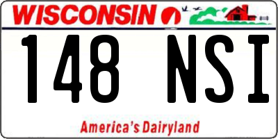 WI license plate 148NSI