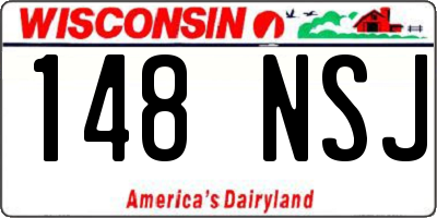 WI license plate 148NSJ