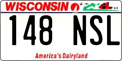 WI license plate 148NSL