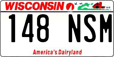 WI license plate 148NSM