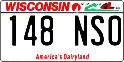 WI license plate 148NSO