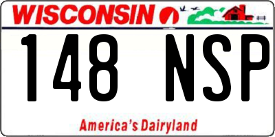 WI license plate 148NSP