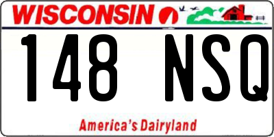 WI license plate 148NSQ