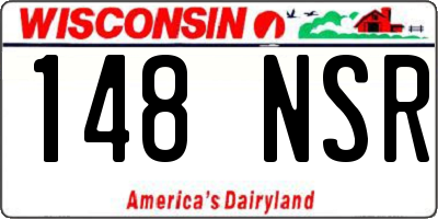 WI license plate 148NSR