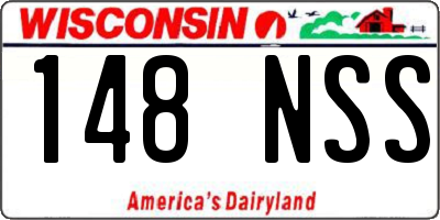 WI license plate 148NSS