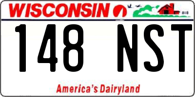 WI license plate 148NST