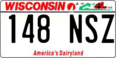 WI license plate 148NSZ