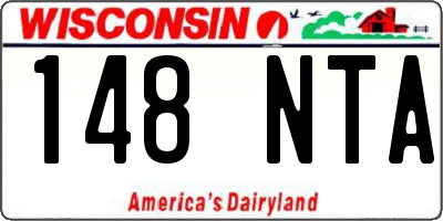 WI license plate 148NTA