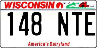 WI license plate 148NTE