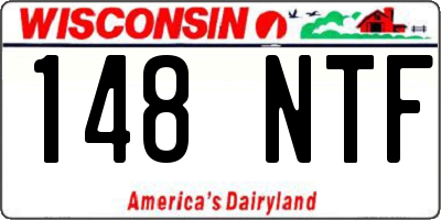 WI license plate 148NTF