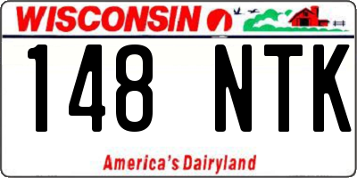 WI license plate 148NTK
