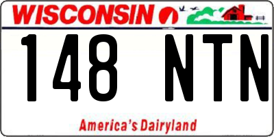 WI license plate 148NTN