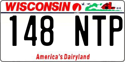 WI license plate 148NTP