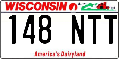 WI license plate 148NTT