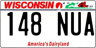 WI license plate 148NUA
