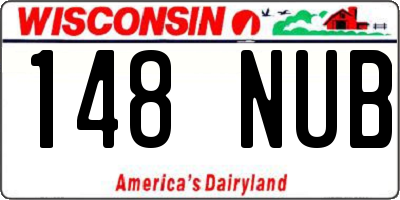 WI license plate 148NUB