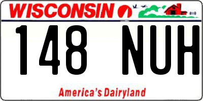 WI license plate 148NUH
