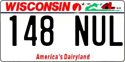 WI license plate 148NUL