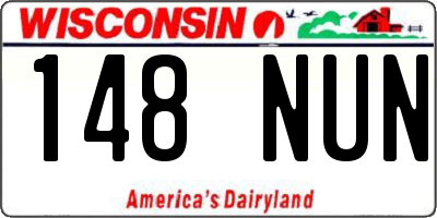 WI license plate 148NUN
