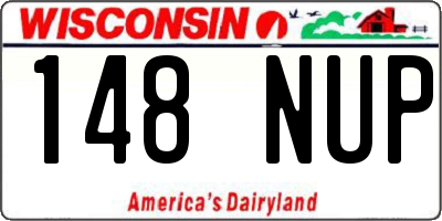 WI license plate 148NUP