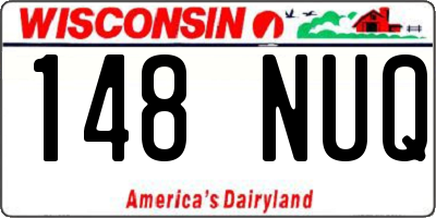 WI license plate 148NUQ