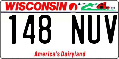 WI license plate 148NUV