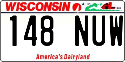 WI license plate 148NUW