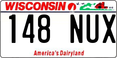 WI license plate 148NUX