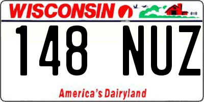 WI license plate 148NUZ