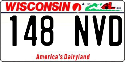 WI license plate 148NVD