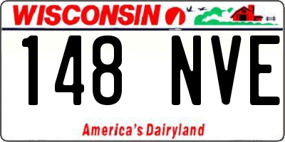 WI license plate 148NVE