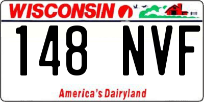 WI license plate 148NVF