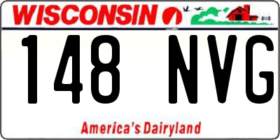 WI license plate 148NVG