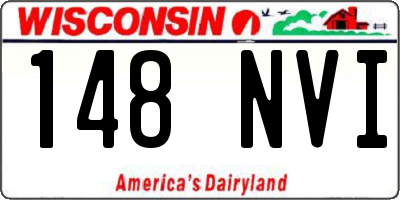 WI license plate 148NVI