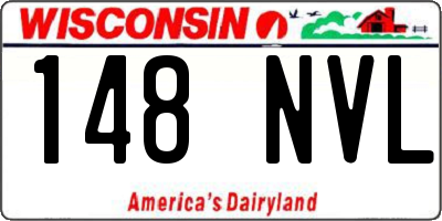 WI license plate 148NVL