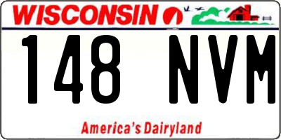 WI license plate 148NVM