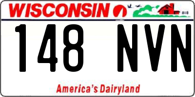 WI license plate 148NVN