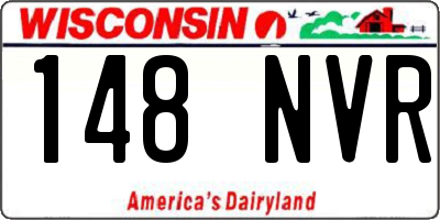 WI license plate 148NVR