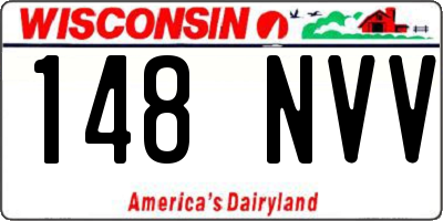 WI license plate 148NVV