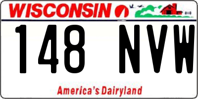 WI license plate 148NVW