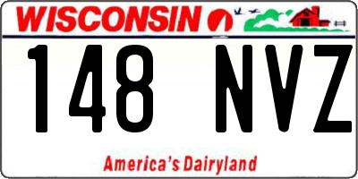 WI license plate 148NVZ