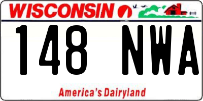 WI license plate 148NWA