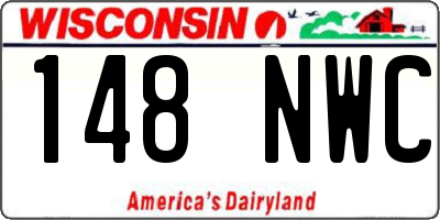 WI license plate 148NWC