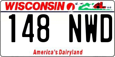 WI license plate 148NWD