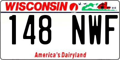 WI license plate 148NWF