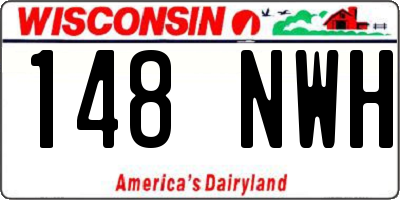 WI license plate 148NWH