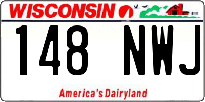 WI license plate 148NWJ
