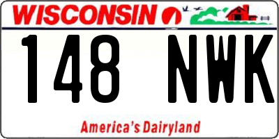 WI license plate 148NWK