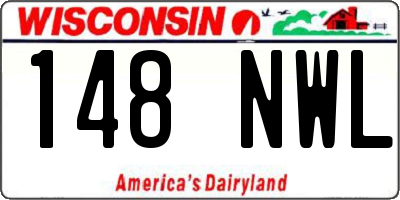 WI license plate 148NWL