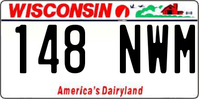 WI license plate 148NWM